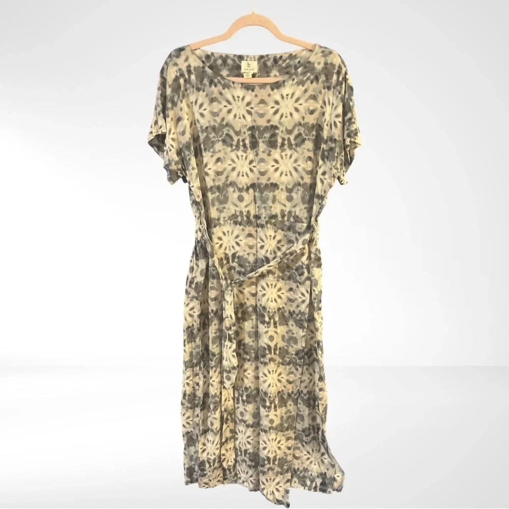 NWOT B. New York Women's Short Sleeve Dolman Wrap Dress Tie-Dye Print Size S‌ - Picture 4 of 11
